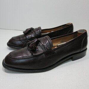 Larry's Kiltie Tassel Dress Leather Loafers Men's Footwear Shoes Italy 10 M